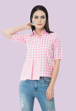 Load image into Gallery viewer, ping pong pink shirt collar shirt top online from not so sober
