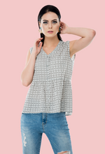 Load image into Gallery viewer, Shot me down sleeveless printed tops online in India from not so sober
